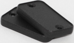 Aperture, ABS, (L x W x H) 44.65 x 25.15 x 6 mm, black, for series 1455D, 1455DPLBK