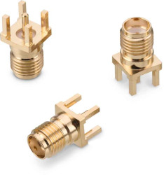 Złącze koncentryczne Montaż na płytce drukowanej Żeński typ złącza Złącze SMA 18GHz Lutowane