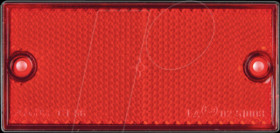 Pendant - reflector, angular, red, set of 2