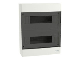 Rozdzielnica natynkowa 24 modułowa 2x12M drzwi transparentne IP40 Easy9 EU EZ9EU-2-12-NT-T EZ9EUC212 SCHNEIDER ELECTRIC