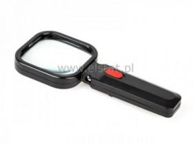 Lupa ręczna podświetlana 80x80mm/3D 4xLED(LR-2)/31