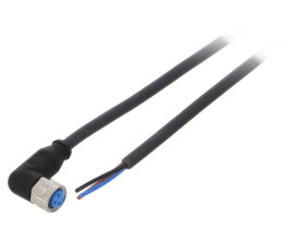 Przewód przyłączeniowy M8 PIN 3 kątowy 10m wtyk 60VAC 4A -40÷80C YG8U13-100UA1XLEAX