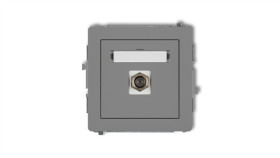 Deco Gniazdo Antenowe Pojedyncze Typu F (Sat) Pozłacany Szary Mat 27Dgf-1.1