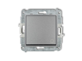 MINI Wyłącznik zwierny przycisk "dzwonek" srebrny metalik 7MWP-4 KARLIK