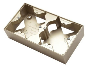 SONATA Puszka natynkowa podwójna szampański złoty PNP-2R/39