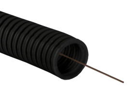 Rura giętka karbowana nierozprzestrz płomienia RGSp 20/14 EKO (750N) z drutem przeciągaj odporna na UV 68296 /50m/