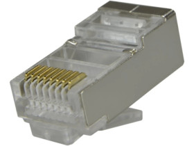 Wtyk modularny RJ45 8P8C kat.5e ekranowany FTP drut NEKU /woreczek 100szt./