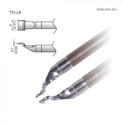Grot lutowniczy ołówkowy Hakko do FX-9705 0,7 mm, 8 mm T51