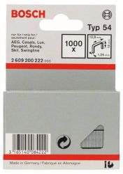 Zszywki z płaskiego drutu typ 54, 12,9 x 1,25 x 14 mm Bosch Accessories 2609200222, N/A, Wymiary (D x S) 14 mm x 12.9 mm