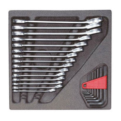 Gedore RED 3301700 Wrench Set in 4/6 CT module, 24 pieces