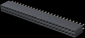 2x 25-pin Socket terminal strip, straight, RM 2.54, H: 8.5 mm