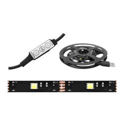 Taśma LED 5V (USB) biały ciepły/zimny 2m (zestaw ze ściemniaczem) 40/5050 / LxL662