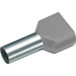 Cimco 187741 Bootlace Ferrules Twin ferrule 4mm&#xB2; Partially insulated Grey