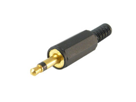 Wtyk JACK 3.5mm mono plastikowy złocony