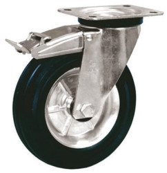 Koło samonastawne średnica kabla 125mm Płyta LAG 120kg wysokość całkowita 154mm