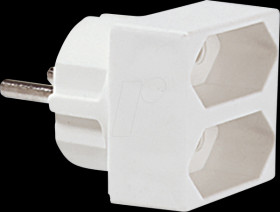 921.271 Euro double plug, 1x protective contact plug, 2x Euro socket