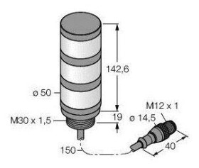 Kolumna sygnalizacyjna Turck TL50HGYRQP 3014607 1 szt.