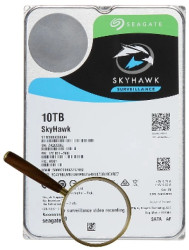 Wewnętrzny 3.5-calowy dysk twardy 10TB 24/7 SkyHawk do systemów monitoringu ST10000VX