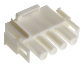 Obudowa złącza 4-pinowe -rzędowe raster: 6.35mm TE Connectivity Męski Montaż na kablu Universal MATE-N-LOK Złącze