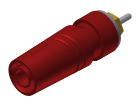 Gniazdo bananowe Żeński Połączenie lutowane typ Gniazdo bananowe Czerwony 24A Hirschmann Test & Measurement rozmiar 4 mm