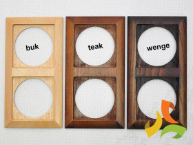 PERŁA Ramka 2 drewniana podwójna natura Ra-2PN ABEX