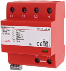 Ogranicznik przepięć Typ T1+T2 4P 12,5/50kA 1,5kV DEHNshield DSH B TNS 255 FM 941406