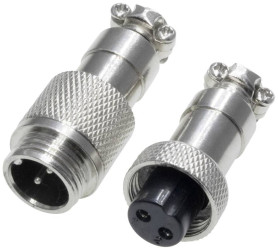 Pollin 453546 Złącze okrągłe złącze męskie, gniazdo Łączna ilość styków: 2 1 zest.