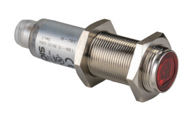 Czujniki fotoelektryczne cylindryczny SICK Przełącznik światła/światła ciemnego, PNP zakres 0 → 28 m. Światło