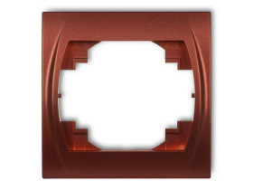 LOGO Ramka pozioma 1 pojedyncza brązowy metalik 9LRH-1 KARLIK