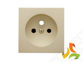 BERKER B.KWADRAT Płytka czołowa do gniazda z uziemieniem z przysłonami krem połysk 3965768992 HAGER