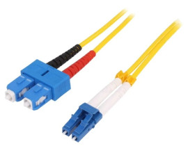 FP0LS03 Patch cord światłowodowy OS2 LC/UPC,SC/UPC 3m LSZH żółty