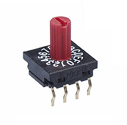 Przełącznik obrotowy, 100 mA, 5V dc, 16-położeniowy, NKK Switches