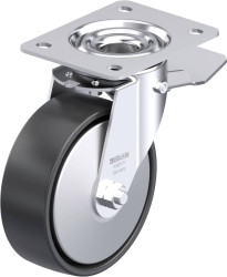 Blickle 952277 LE-PP 150K-ST-FA Rolka obrotowa z blachy stalowej Średnica koła: 150 mm Maksymalne obciążenie: 300 kg 1 s