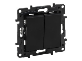 NILOE STEP Wyłącznik podwójny świecznikowy czarny 863505 LEGRAND