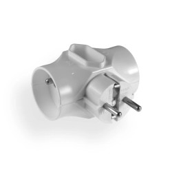 Rozgałęźnik wtyczkowy 2-gniazda z/u + 1-gniazdo b/u EURO R-201