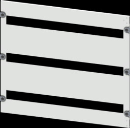 Cover for built-in installation devices, rectangular, sheet steel, (W x H x D) 800 x 600 x 10 mm, 3x35 HP, light gray, 8PQ2060-8