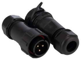 Złącze okrągłe 3-pinowe SY21 Mocowanie kablowe liniowe Wtyk, Gniazdo RS PRO Męski/żeński IP68 SY21