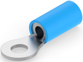 Insulated ring cable lug, 1.04-2.62 mm², AWG 16 to 14, 3.68 mm, M3.5, blue, 8-326882-1