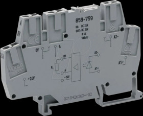 859-759 Optocoupler module, E: 24 V DC, A: 20 … 28.8 V DC, 0.1 A