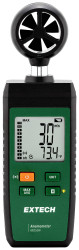 Anemometr Extech AN250W-DAkkS, 1.5 do 30 m/s, -10 do +50 °C, Kalibracja (DAkkS)
