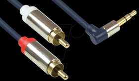 GC-M0067 3.5-mm angled jack <-> 2x RCA plugs, 5.0 m