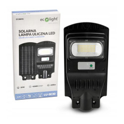 Lampa uliczna LED solarna 30W NW Economy / EcoLight EC20095