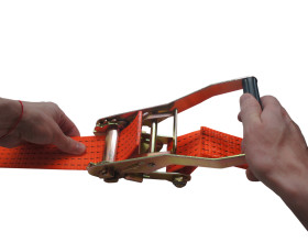 Taśma mocująca szerokość: 50mm długość: 8.5 ± 0.5mm Uchwyt hakowy 5000kg Poliester RS PRO