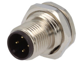 Złącze okrągłe M12 męskie proste do lutowania 4pin 250V T4130012041-000