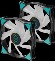 ICEGALE14A-B2A Iceberg Thermal IceGALE ARGB case fan, black, 140 mm, pack of 2