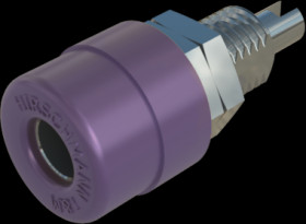 4 mm socket, screw connection, mounting Ø 8 mm, CAT O, purple, 930176109