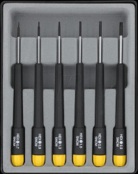280-63 Hexagon screwdriver, 6 pieces, metric