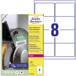 Avery-Zweckform L7914-40 Label film White 99.1x67.7mm PE permanent adhesive