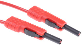 Przewód pomiarowy 973 645-101-, PVC, 16A, 60V dc, kolor: Czerwony, dł. 500mm, -15→ +70 °C., Hirschmann Test &