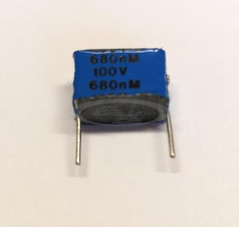 680nF 100V 20% R=10mm kondensator polistyrenowy MKSE-022 MIFLEX